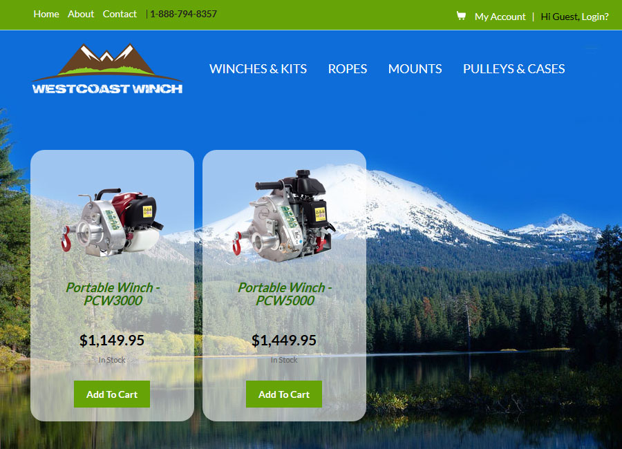 West Coast Winch eCommerce site